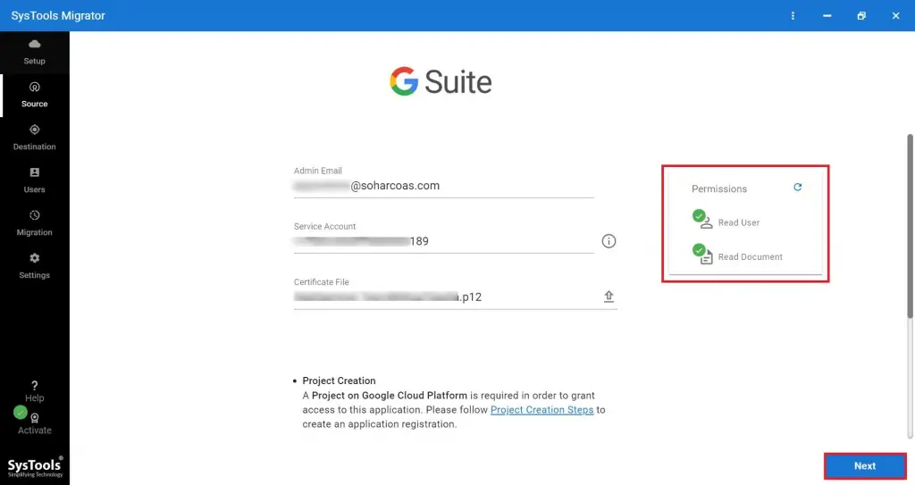 G Suite as a Source for one google drive to another