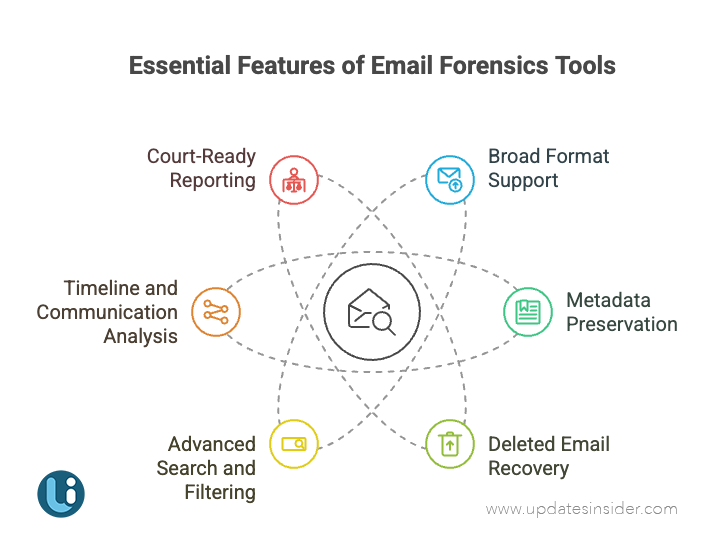 Core Features of Email Forensics Tools