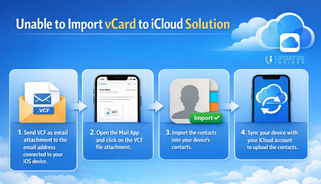 Unable to Import vCard to iCloud Solution